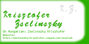 krisztofer zselinszky business card